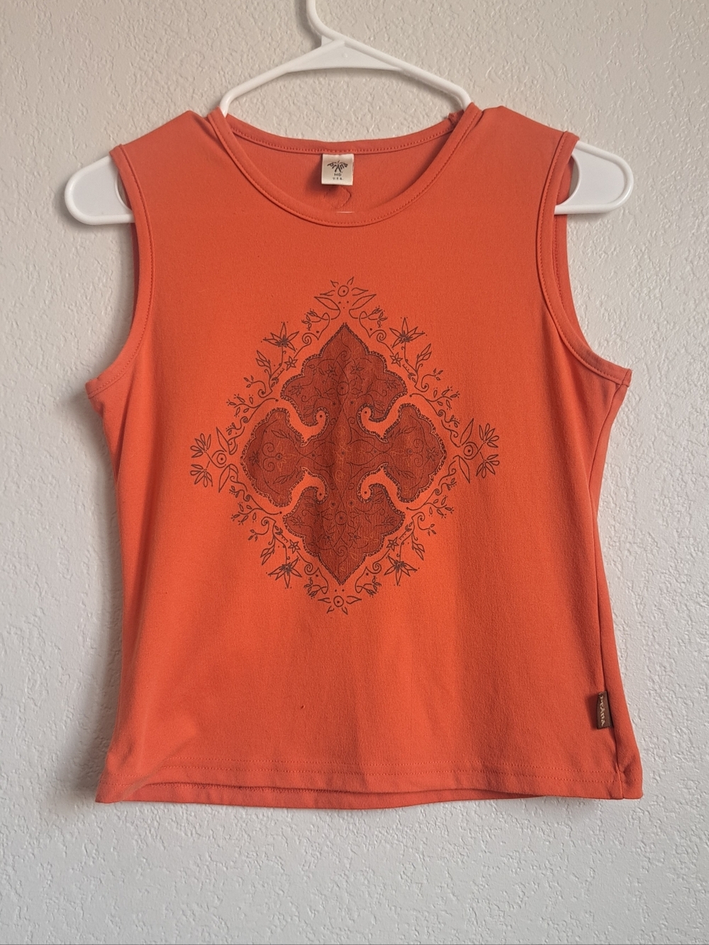 Prana Y2K Orange Tank Top Size Medium